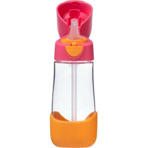 b.box Бутилка със сламка b. box - Tritan, Strawberry shake, 450 ml (BX441) - ozone