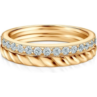 Savicki Sada prsteňov Symphony zlato laboratórne diamanty ZST SAVNo 504Z 502LAB Z