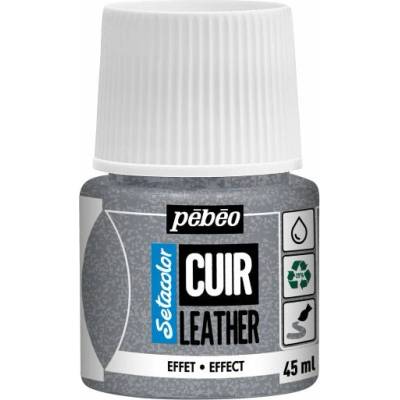 Pebeo Setacolor effect farba na kožu 45 ml trblietavá strieborná