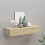 vidaXL Стенен рафт с чекмедже, дъб, 60x23, 5x10 см, МДФ (330261)