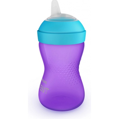 Avent hrnček Grippy s mäkkým náustkom 300ml fialová