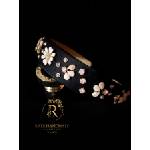 Radi handmade Широка дизайнерска диадема с розово цвете и перли (779)