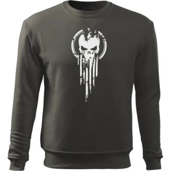 Image 1 of DRAGOWA мъжки суитшърт Череп, сив 300г/м2 (5415)