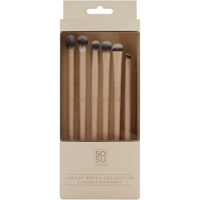 SOSU Cosmetics Luxury Brush SOSU Cosmetics Luxury P07 štetec na blending 1 ks + SOSU Cosmetics Luxury P08 skosený štetec na očné tiene 1 ks + SOSU Cosmetics Luxury P09 štetec na tieňovanie a prechody