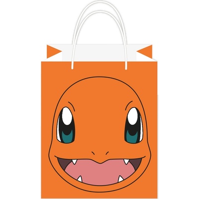 Amscan / Riethmüller Papírová dárková taška Pokémon oranžová, 13 x 22 cm
