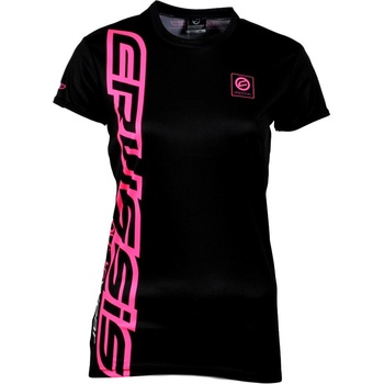 Dámske tričko s krátkym rukávom CRUSSIS čierna fluo ružová čierno ružová