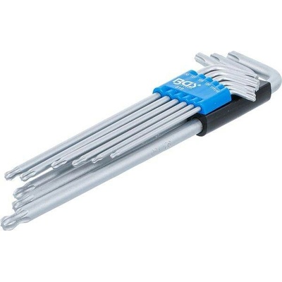 BGS Technic Zástrčné klíče T-profil T10 ÷ T50 velmi dlouhé s kulovou hlavou (Sada BGS 819