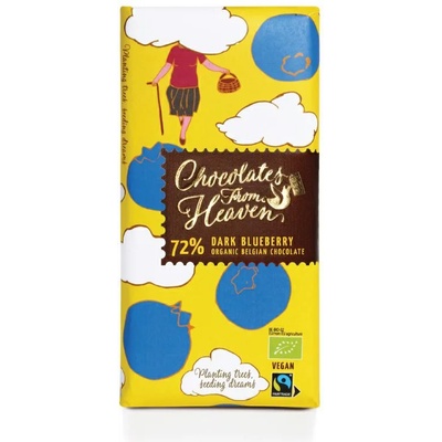 Klingele Chocolade - ОРГАНИЧЕН тъмен шоколад с боровинки 72%, 100гр