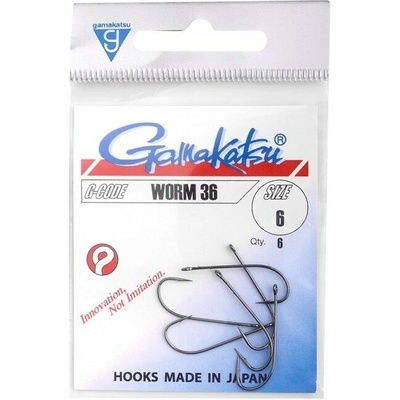 Gamakatsu Worm 36 Hooks vel.5 6ks