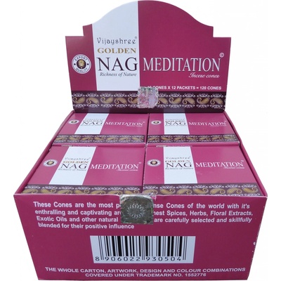 Vijayshree Vonné kužely Golden Nag Meditation 10 ks – Zboží Dáma