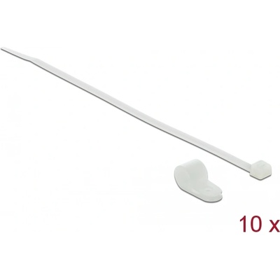 Delock Бял цветен комплект свързващи ремъци 12, 7 mm H 300 x W 4, 8 mm с кабели