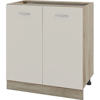 ИРИМ Долен шкаф за вграждане на мивка с две врати и рафт Сити АРС-23 дъб сонома арвен / сатен 80 см