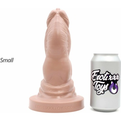 Erotixxx Toys Bulldog Pale Flesh 75% S prémiové silikónové dildo s Vac-U-Lock 23 x 5–8,3 cm