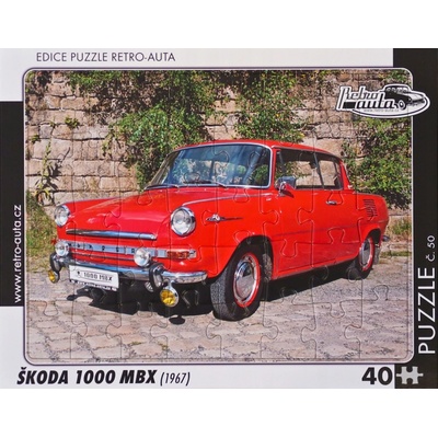 Retro-Auta č. 50 ŠKODA 1000 MBX 1967 40 dílků