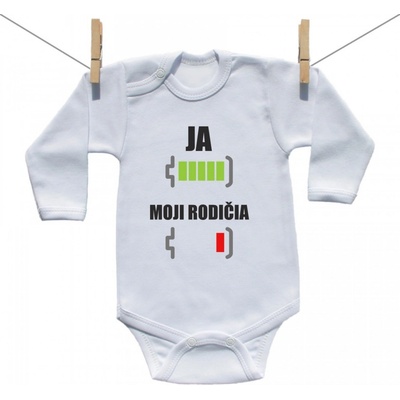 Boodyy Body s dlhým rukávom Batéria nabitá/vybitá mamka s menom