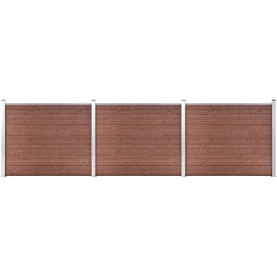 vidaXL Set plotového dílce WPC 526 x 146 cm hnědý