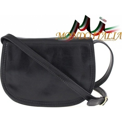Made In Italy kožená kabelka na rameno 675 čierna