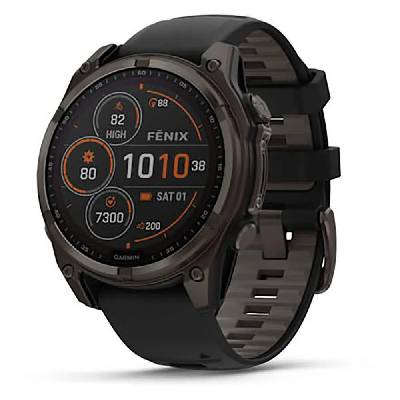 Reloj Fenix 8 47 mm Solar Sapphire - Black (Black / Carbon Gray DLC Titanium)