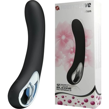 Вибратор с 12 разнообразни функции, 20см. - Pretty Love Alston Black (DEBRA00966)