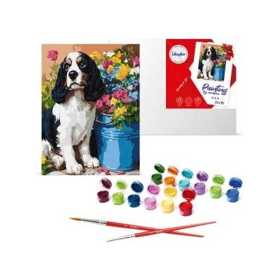 Ideyka Painting by numbers kit Lovely spaniel KHO6672 30x40 AP0056