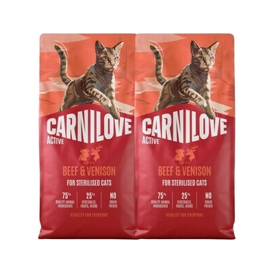 CARNILOVE Active Cat Beef and Venison Sterilised 2 x 6 kg