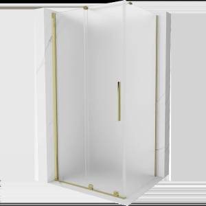 Mexen Velar плъзгаща се душ кабина 110 x 80 см, матирана, златна - 871-110-080-31-50 (871-110-080-31-50)