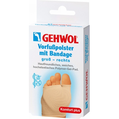 Gehwol Komfort plus polštářek pod přední část chodidla s obinadlem, velký pravý