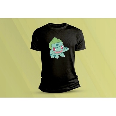 Sandratex dětské bavlněné tričko pokémon Bulbasaur černá