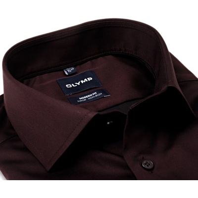 Olymp Modern Fit košile prodloužený rukáv chianti