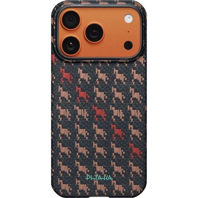 PITAKA Кевларен кейс с MagSafe за iPhone 17 Pro - Pitaka Happiness Rides Ebon Kylin Edge Ultra Slim Aramid Fiber Case (HR1707P)