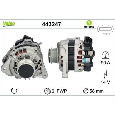 Generátor VALEO 443247