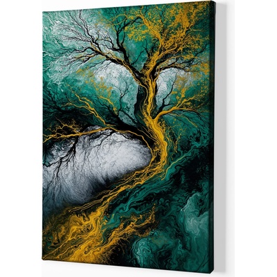 Obraz na plátně - Strom života Tepající žíly země FeelHappy.cz Velikost obrazu (šířka x výška): 30 x 40 cm