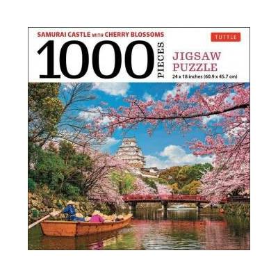 Jigsaw Samurai Castle with Cherry Blossoms 1000 Piece Tuttle Publishing