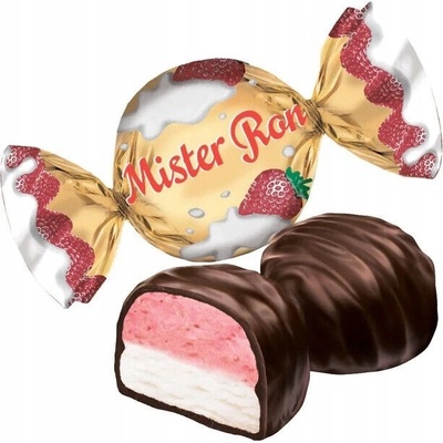 Goplana Mister Ron bonbóny jahodové v čokoládě 0,9 kg