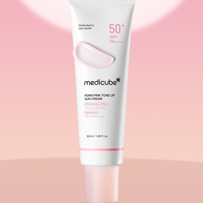 Medicube Тониращ слънцезащитен крем за лице с SPF50 Medicube PDRN Pink Tone Up Sun Cream SPF50+ PA++++ (461927)