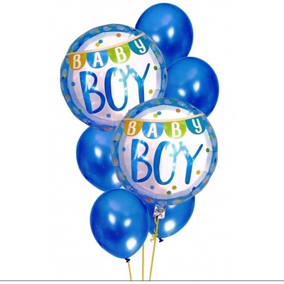 Sada nafukovacích balónov BABY BOY modré