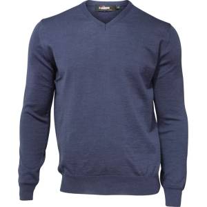 Ivanhoe of Sweden Мъжки вълнен пуловер Ivanhoe of Sweden Cashwool V-Neck Male Merino jumper - Steel Blue - размер 3XL (005-2622-0616)