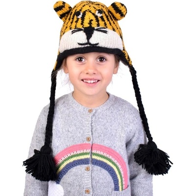 Sanu Babu čepice s ušima dětská zajíc hnědá