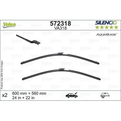 Valeo Silencio Aquablade Set 600+560 mm VA 572318
