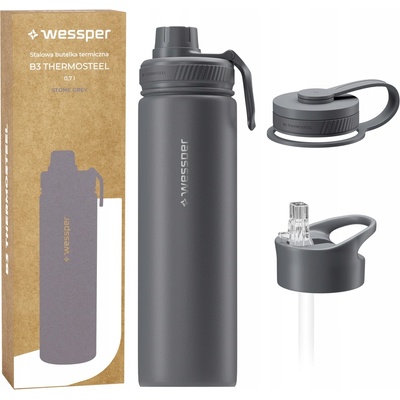 Wessper termoska B3 THERMOSTEEL 700 ml Stone grey