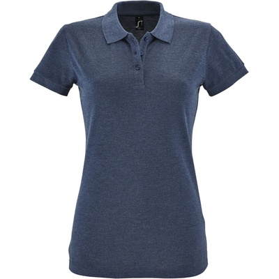 SOL's Collection Polokošile Perfect Women krátký rukáv dámská COT-251135t5601 Melír denim modrá