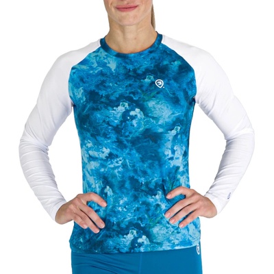 ADVENTER & FISHING Dámske funkčné UV tričko FUNCTIONAL UV T SHIRT modrá biela