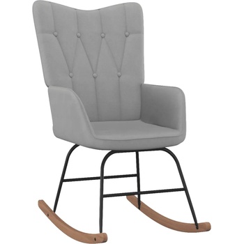 Image 1 of vidaXL Люлеещ се стол, светлосив, текстил (327611)