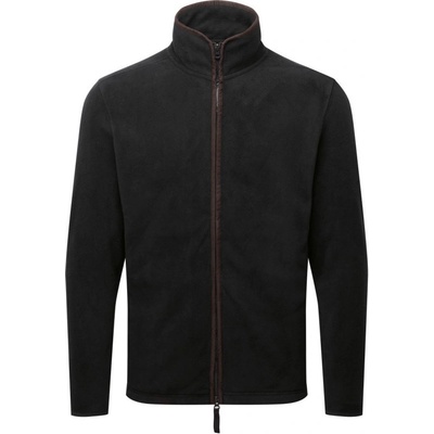 Premier mikina Artisan PR 823 na zip fleecová pánská COT 39082317002 Černá/hnědá