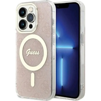 GUESS Кейс Guess IML 4G MagSafe за iPhone 15 Pro, розов (GUE003578-0)