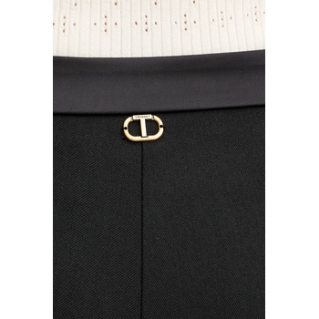 Twinset Панталон с вълна Twinset в черно със стандартна кройка, със стандартна талия 252TT2123 (252TT2123)