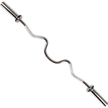 4GYMS 120 cm x 50 mm lomená olympijská EZ hriadeľ Viac lomená