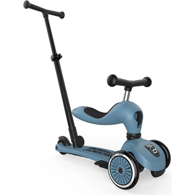 Scootandride Highwaykick 1 Push and Go Ocelová modrá