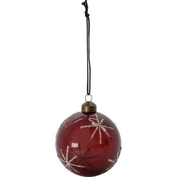 House Doctor Коледни топки Star бургундско-червени 4 бр (206861500)