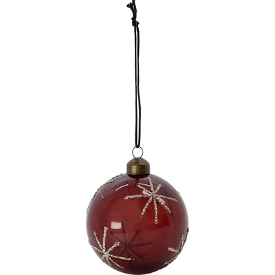 House Doctor Коледни топки Star бургундско-червени 4 бр (206861500)